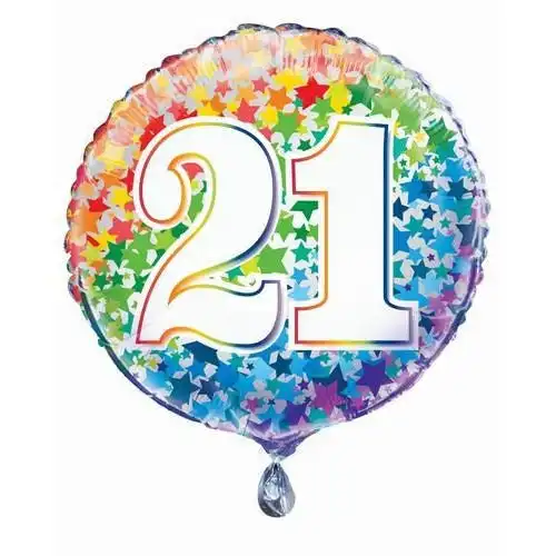 Rainbow Stars 21 45cm Foil Balloon Packaged