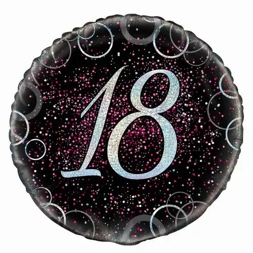 Glitz Pink - 18th Birthday Foil Balloon