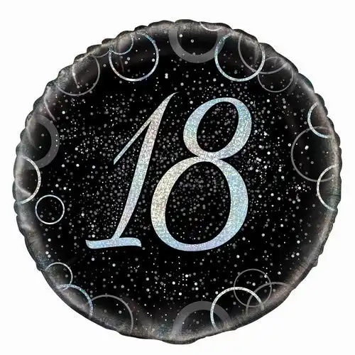 Glitz Silver - 18th Birthday Foil Balloon