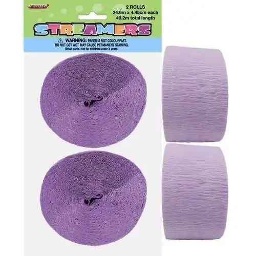 Lavender Crepe Streamers