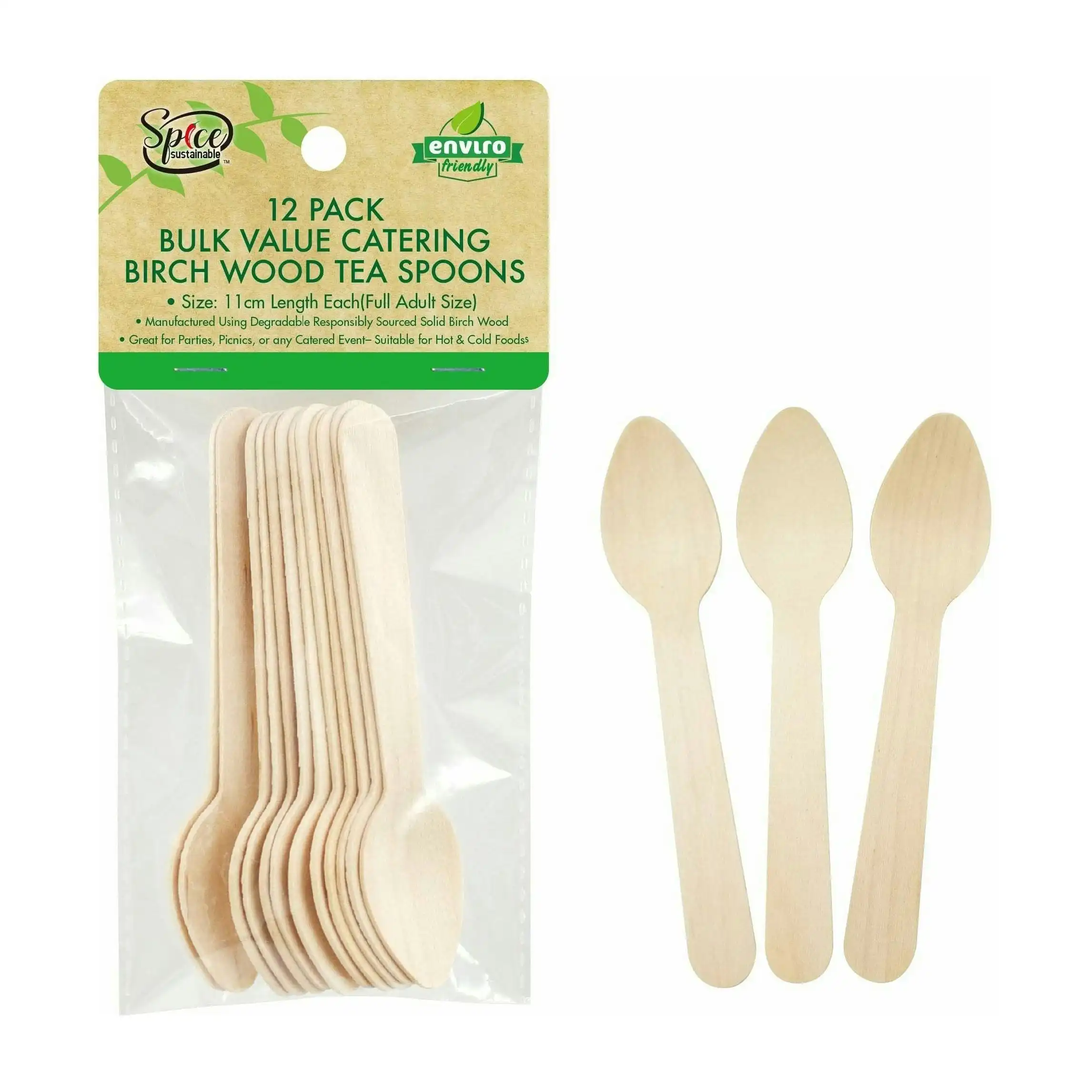 Eco Disposable Wooden - Teaspoons