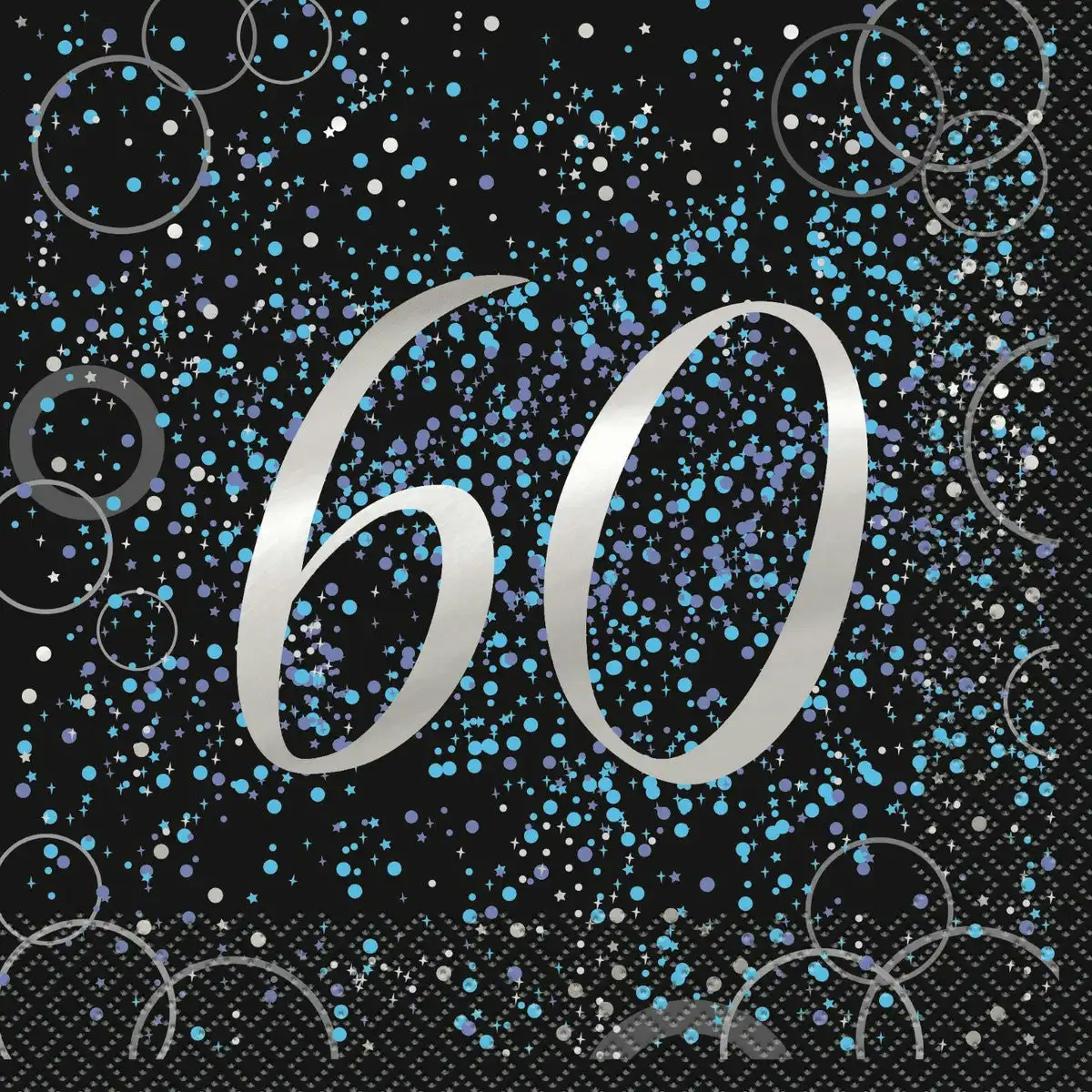 Glitz Blue - 60th Napkins