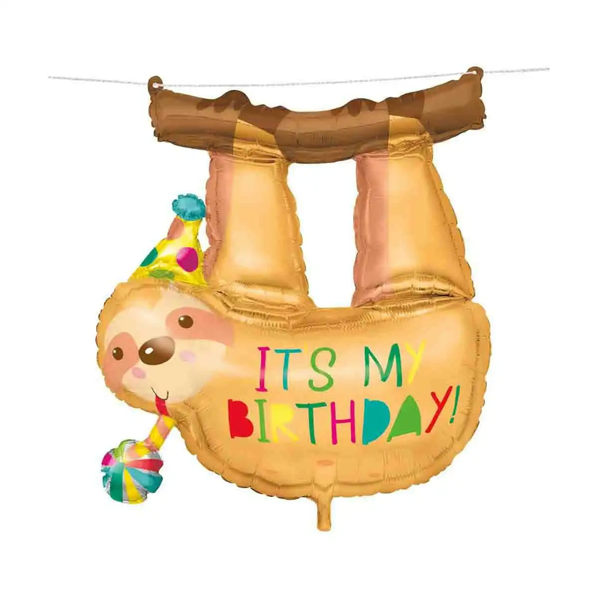 Foil Balloon - Giant Hanging Sloth Bday