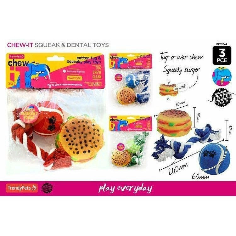 Chew It - Squeak Dog Dental Toys