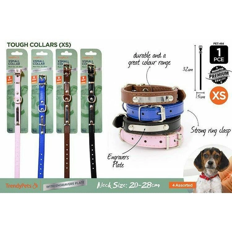 Dog Collar with Engravers Plate - Extra Small - DIDNT MIGRATE