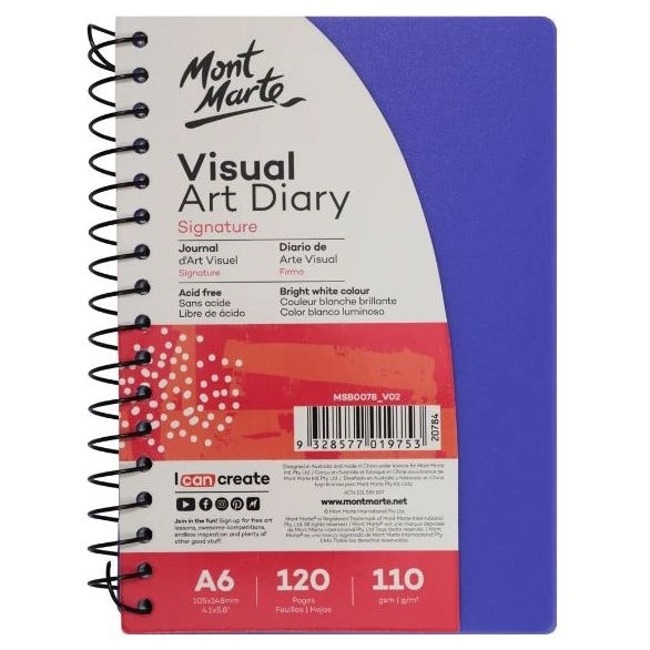 Mont Marte Visual Art Diary PP - Coloured Cover