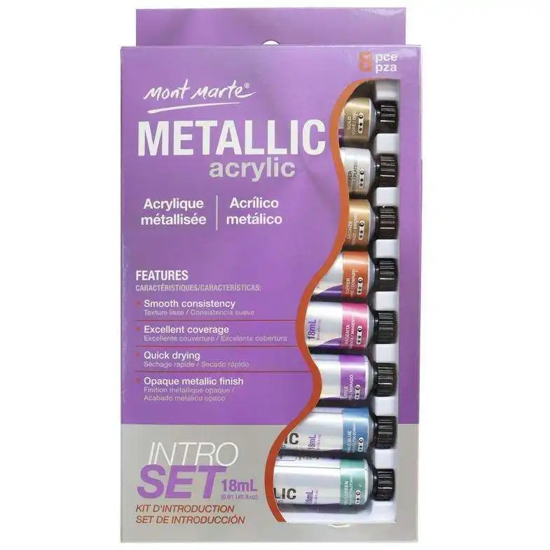 Mont Marte Metallic Acrylic Paint Intro Set