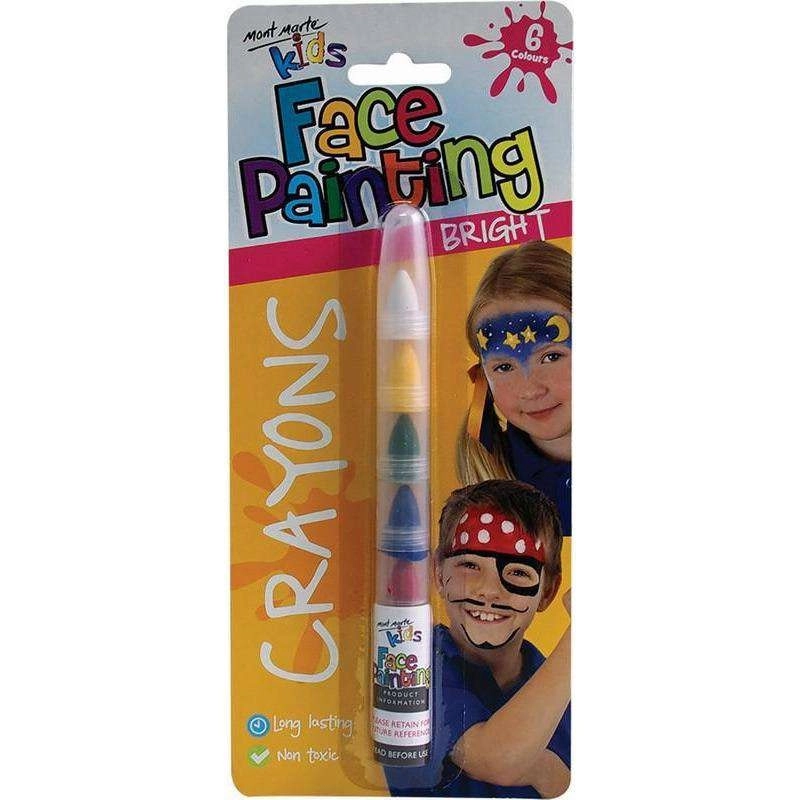 Mont Marte Kids Face Painting Crayons - Bright