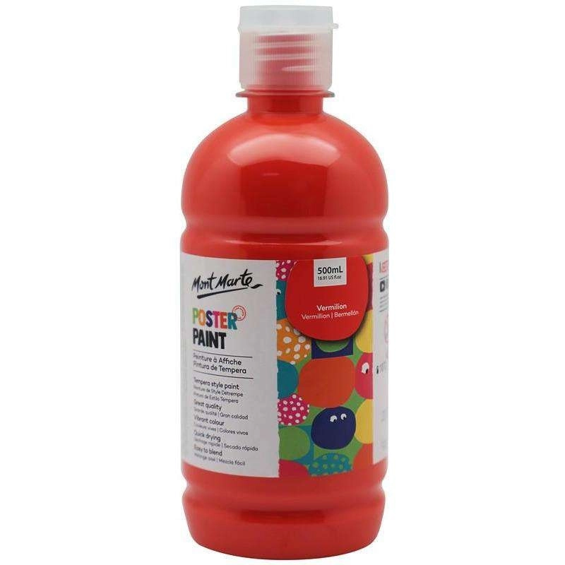 Mont Marte Poster Paint Vermilion 500ml