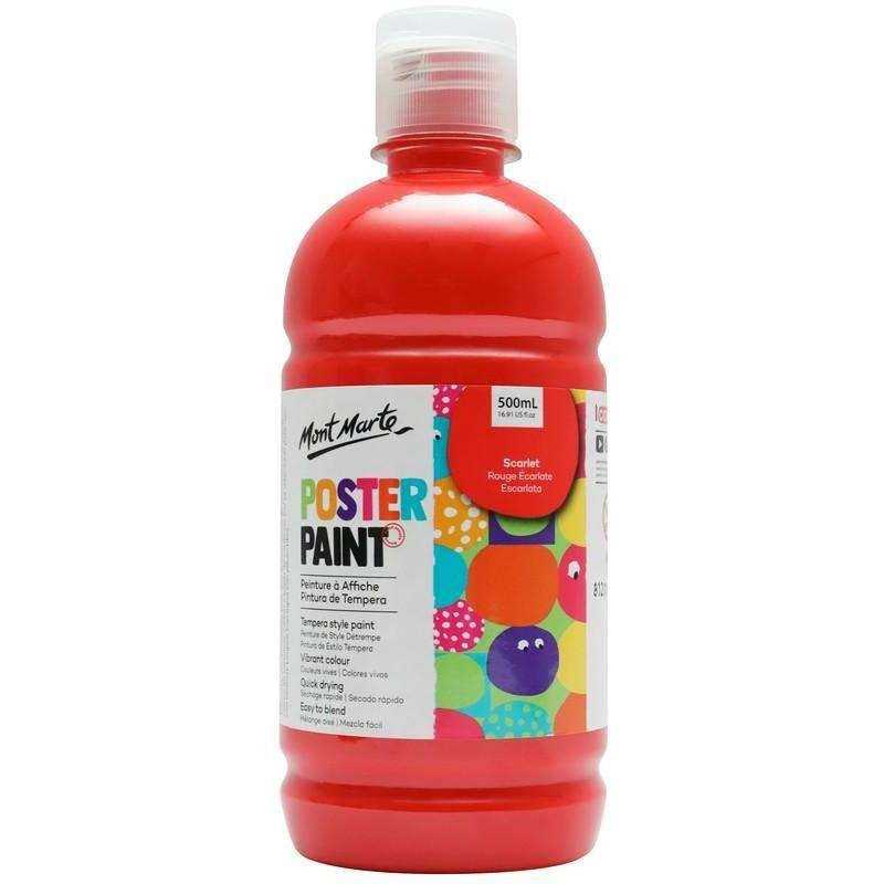 Mont Marte Poster Paint Scarlet 500ml