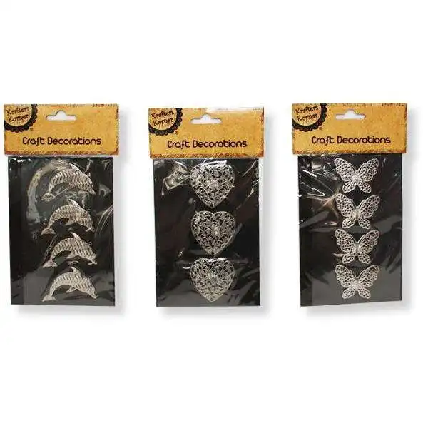 Metal Craft Decorations Assorted Shapes & Designs