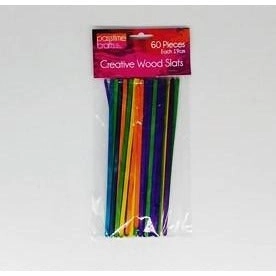 Craft Wood Coloured Slim Sticks