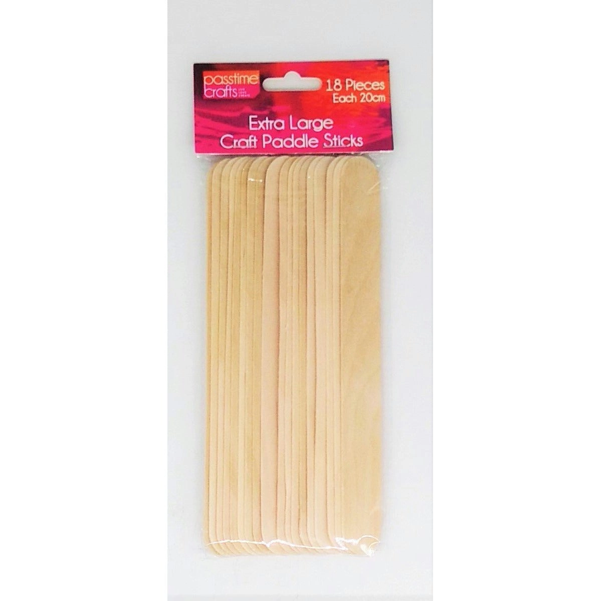 Wood Natural Paddle Sticks - Jumbo