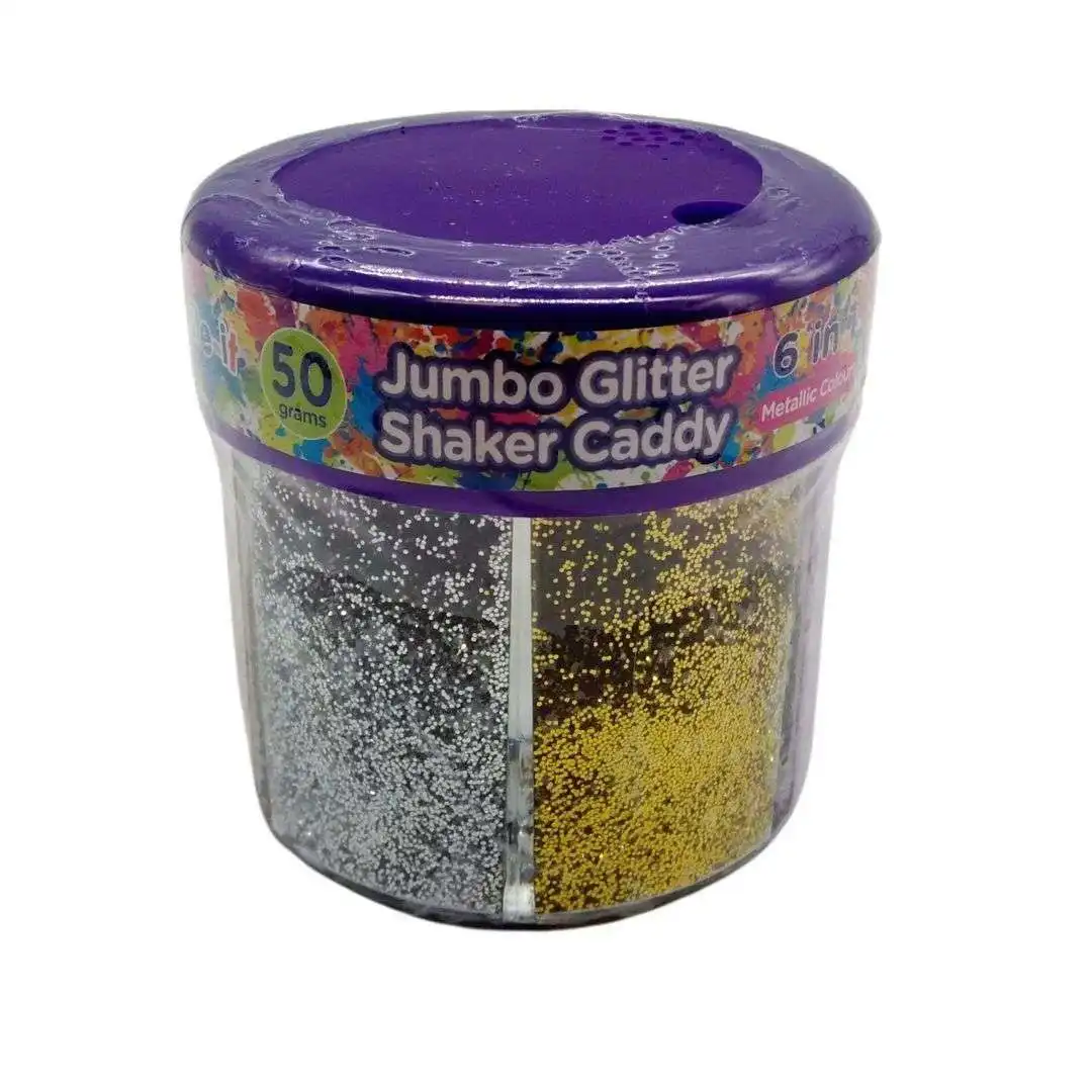 Jumbo Glitter Shaker 6 in 1 - Metallic