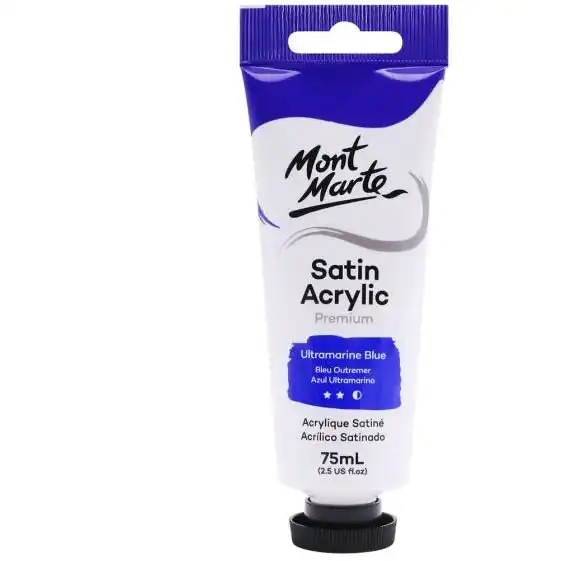 Mont Marte Satin Acrylic Paint - Ultramarine Blue