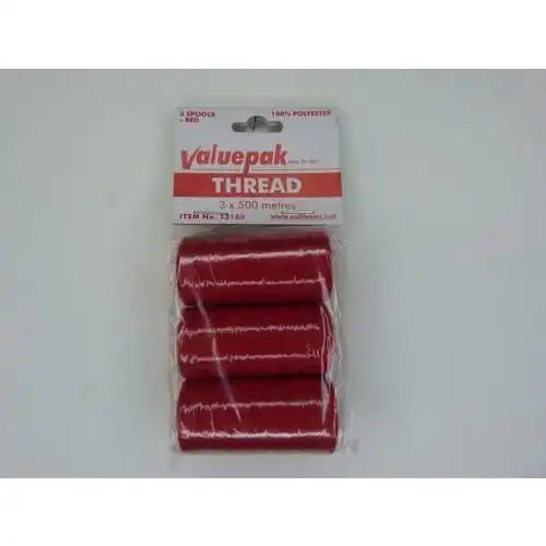 Valuepak Thread Red - 3 x 500m