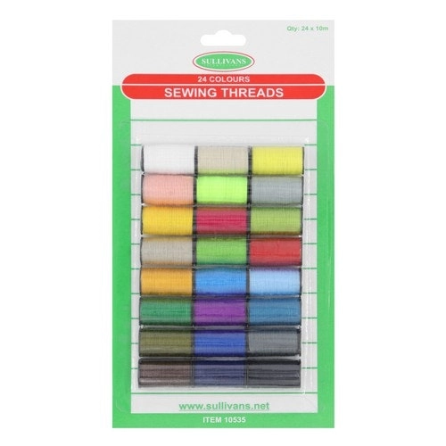 Sewing Threads 24 Colours - 10m