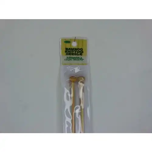 Bamboo Knitting Needle 30cm - 3mm