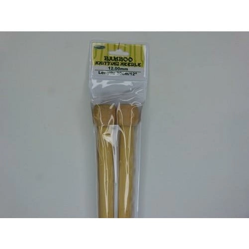 Bamboo Knitting Needle 30cm - 12mm