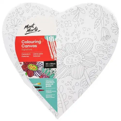 Mont Marte Colouring Canvas Heart