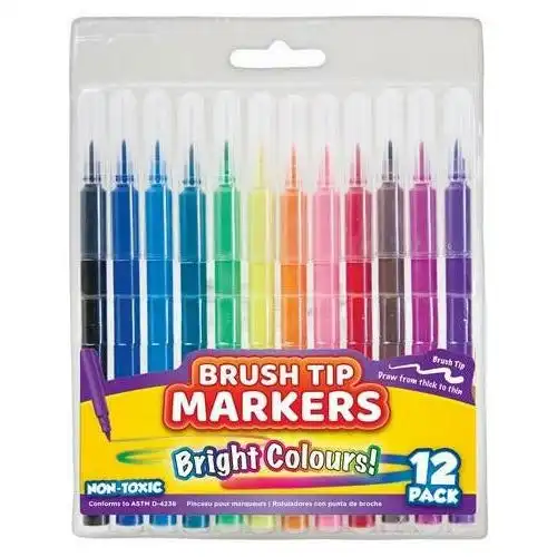 Coloured Markers - Brush Tip