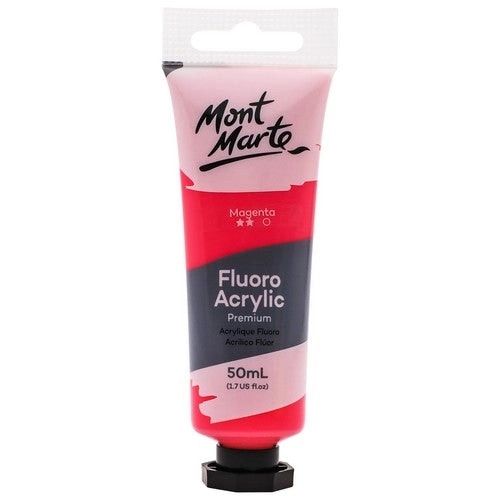 Mont Marte Premium Fluro Acrylic Paint - Magenta