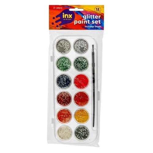 Paint Set with Brush - Glitter