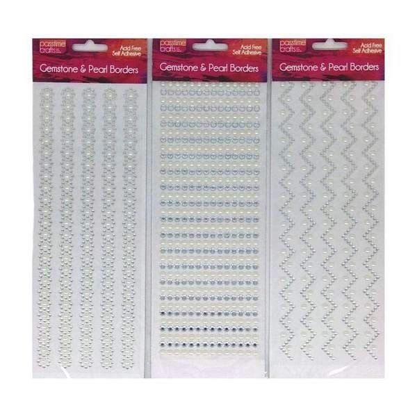 Self Adhesive - Gemstone & Pearl Borders