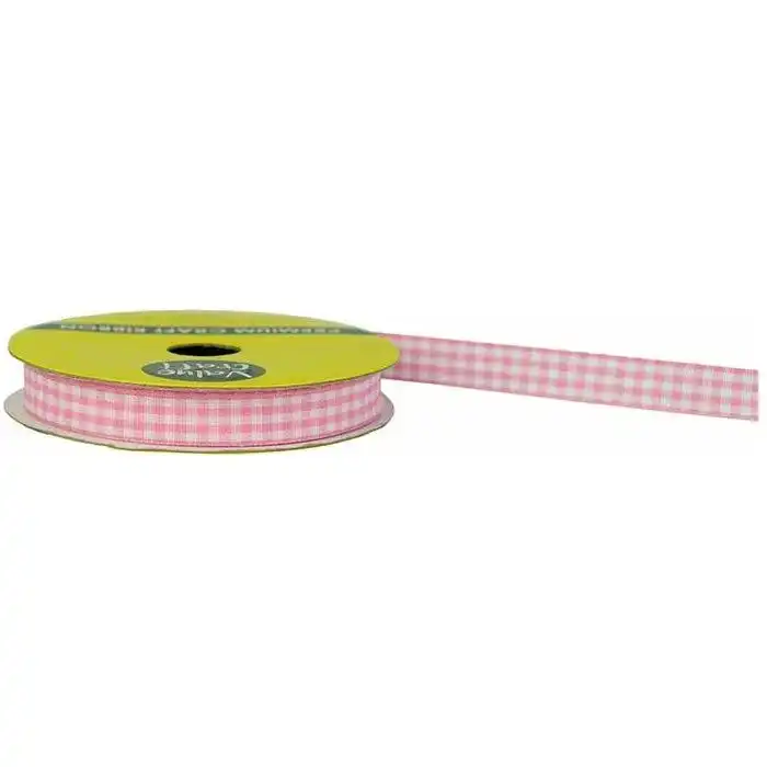 Gingham Ribbon - Pink