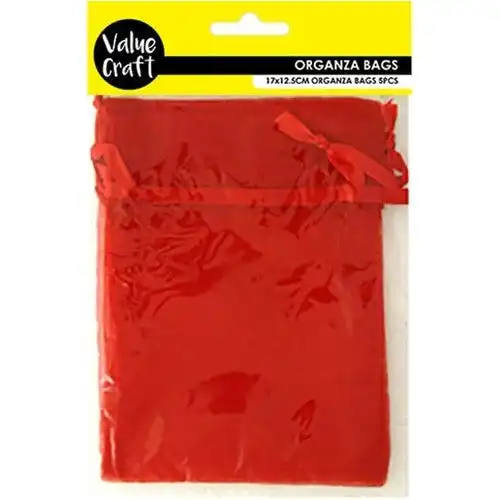 Small Organza Bags Red