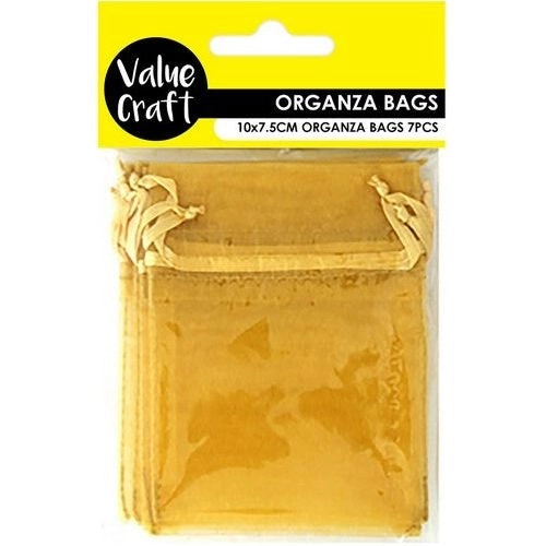 Mini Organza Bags - Mustard