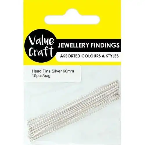 Jewellery Finder - Head Pins Silver