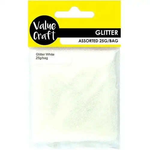 Craft Glitter in Bag White