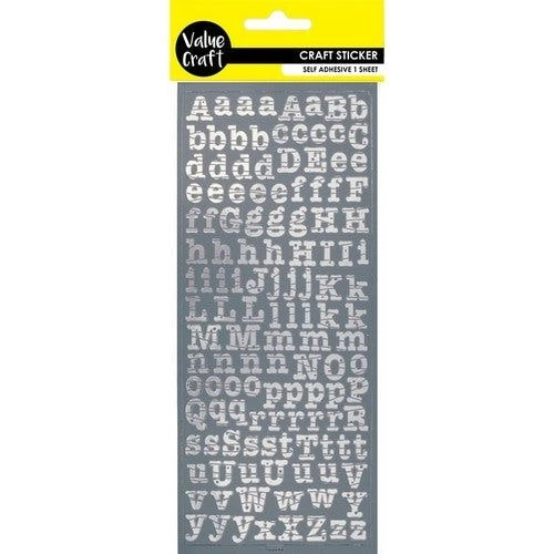 Alphabet Stickers - Silver