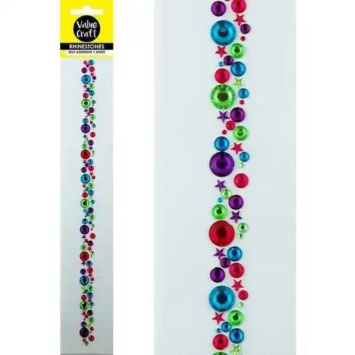 Rhinestones Self Adhesive - Star & Bubble Strip