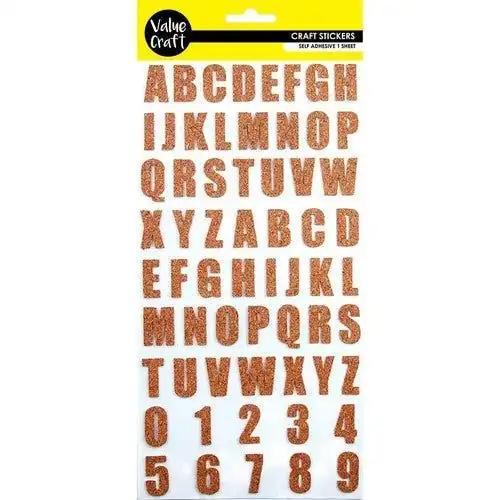 Stickers Alphabet & Numbers - Cork Natural