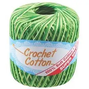 Crochet Cotton Multi - Green