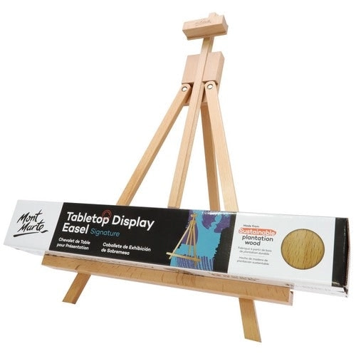 Mont Marte Tabletop Display Easel Beech Wood Signature