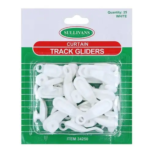 Curtain Track Gliders White