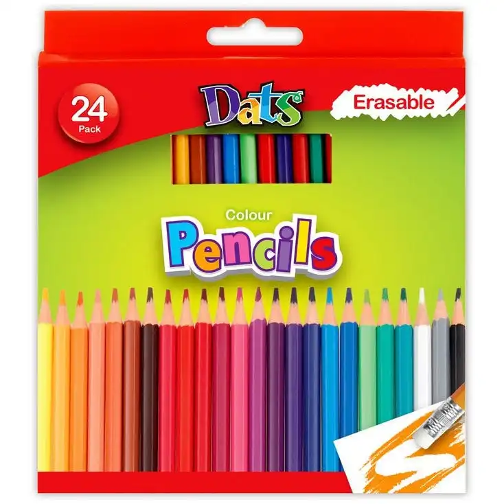 Erasable Colour Pencils with Erasers