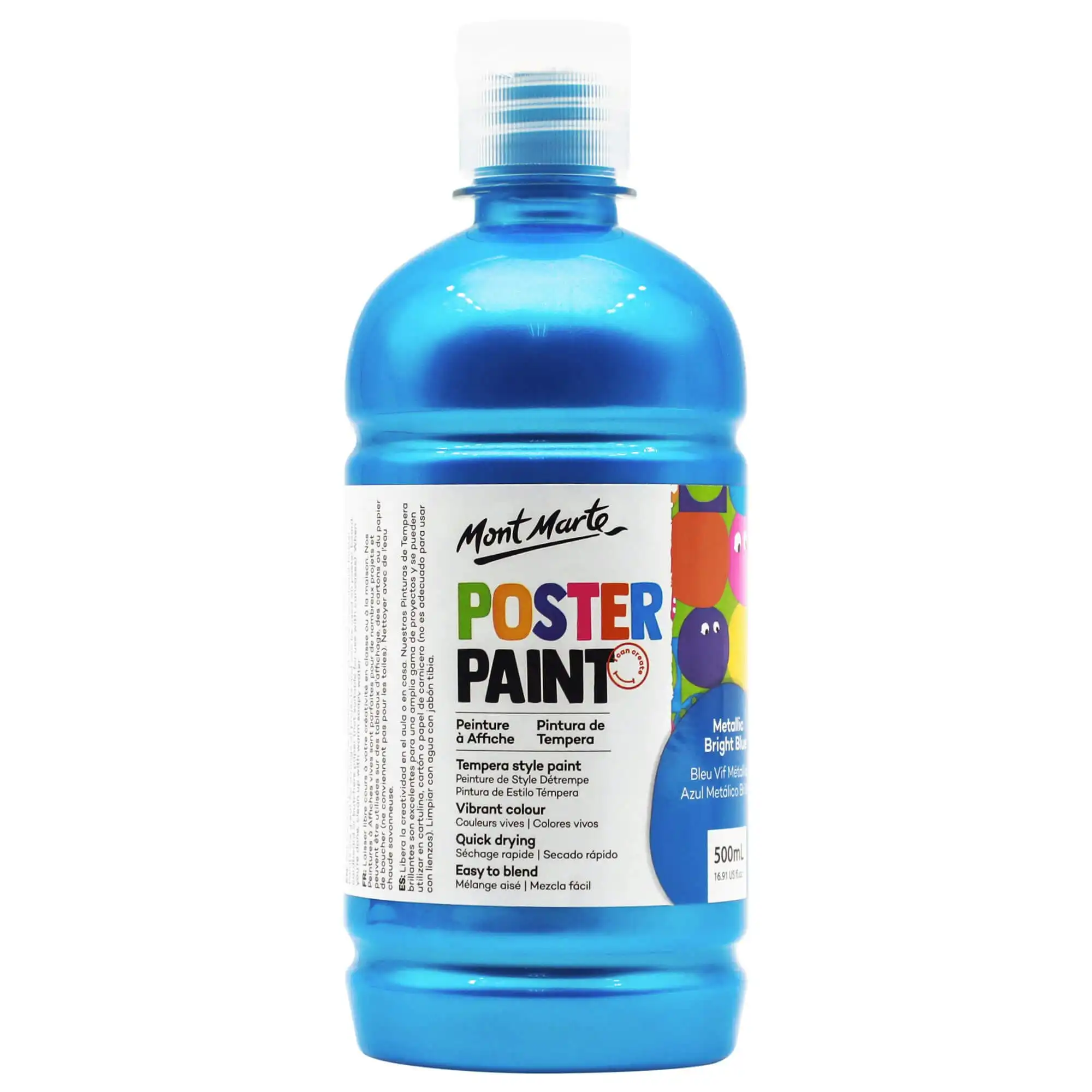 Mont Marte Poster Paint Metallic Bright Blue