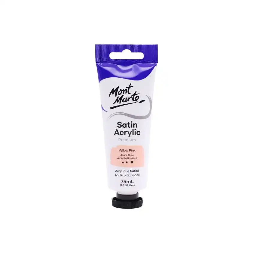 Mont Marte Satin Acrylic Paint - Yellow Pink