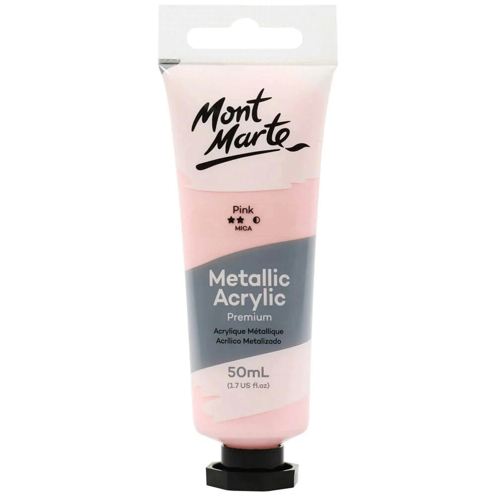 Mont Marte Metallic Acrylic Paint - Pink