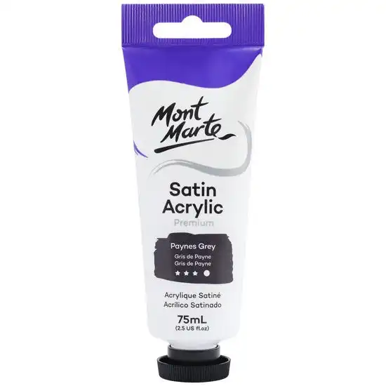 Mont Marte Satin Acrylic Paint - Paynes Grey