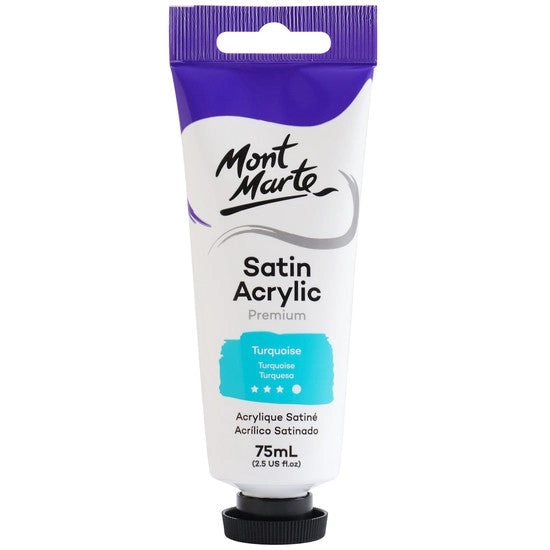 Mont Marte Satin Acrylic Paint - Turquoise