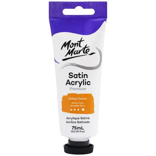 Mont Marte Satin Acrylic Paint - Yellow Ochre