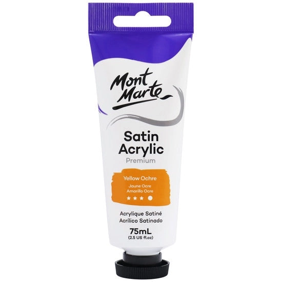 Mont Marte Satin Acrylic Paint - Yellow Ochre