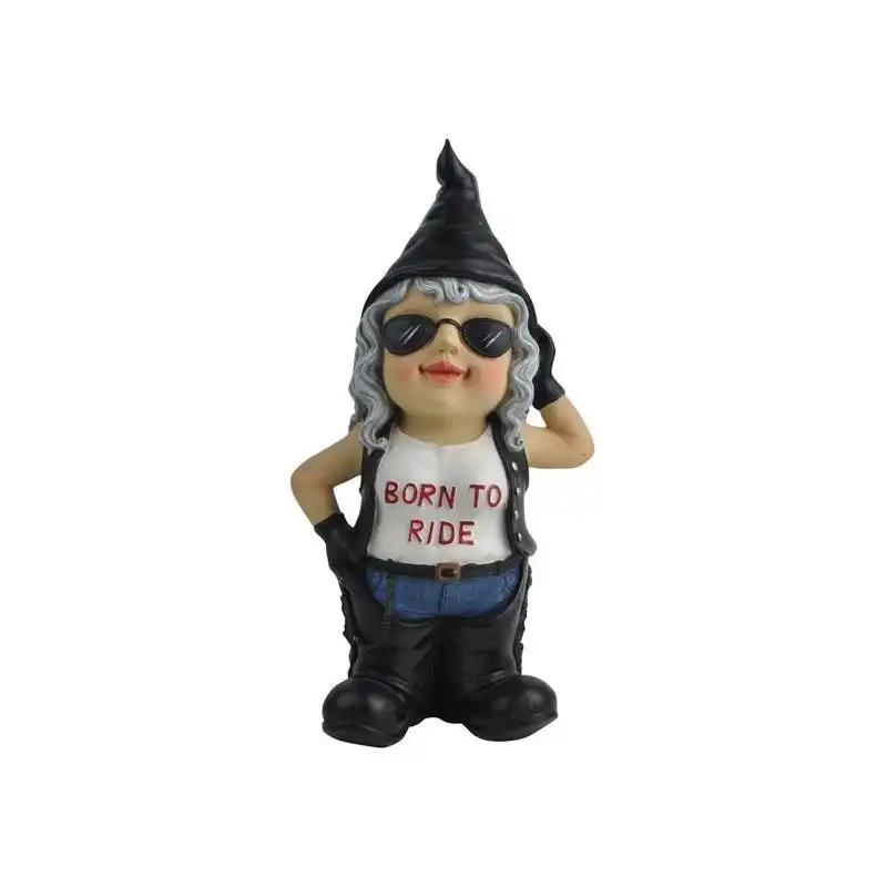 Garden Gnome - Born to Ride Biker Chick