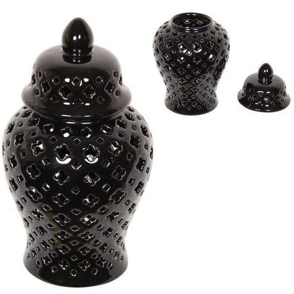 Moroccan Ginger Jar - Black