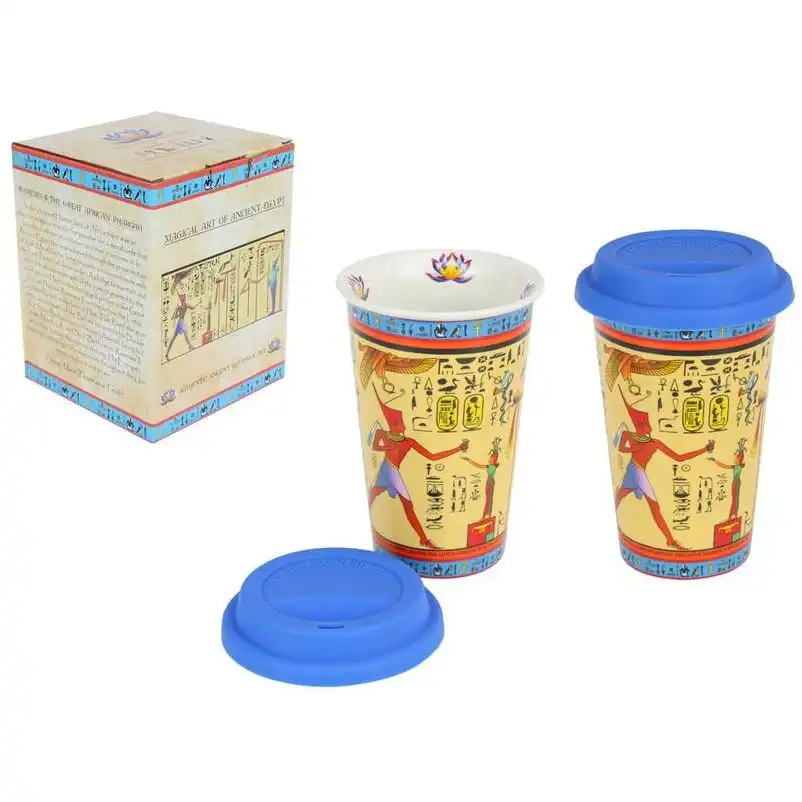 Egyptian Fine Bone China Pharoah Travel Mug